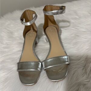 Silver Ankle Strap Sandals